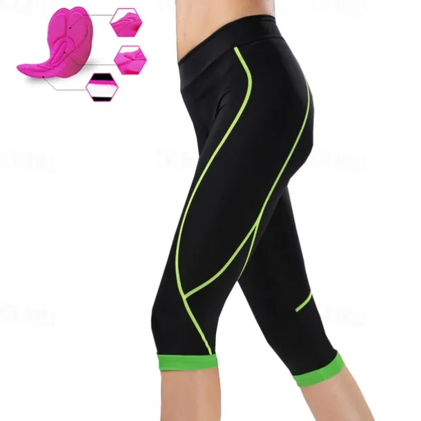 Women's Cycling 3/4 Tights Bike 3/4 Tights Mountain Bike MTB Road Bike Cycling Sports 3D Pad Breathable Quick Dry Moisture Wicking Pink Red Spandex Clothing Apparel Bike Wear