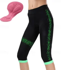 Women's Cycling 3/4 Tights Cycling Shorts Bike Shorts Bike 3/4 Tights Bottoms Mountain Bike MTB Road Bike Cycling Sports 3D Pad Breathable Quick Dry Moisture Wicking Yellow Pink Spandex Clothing