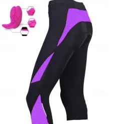 Women's Cycling 3/4 Tights Cycling Shorts Bike Shorts Bike 3/4 Tights Bottoms Mountain Bike MTB Road Bike Cycling Sports 3D Pad Breathable Quick Dry Moisture Wicking Yellow Pink Spandex Clothing