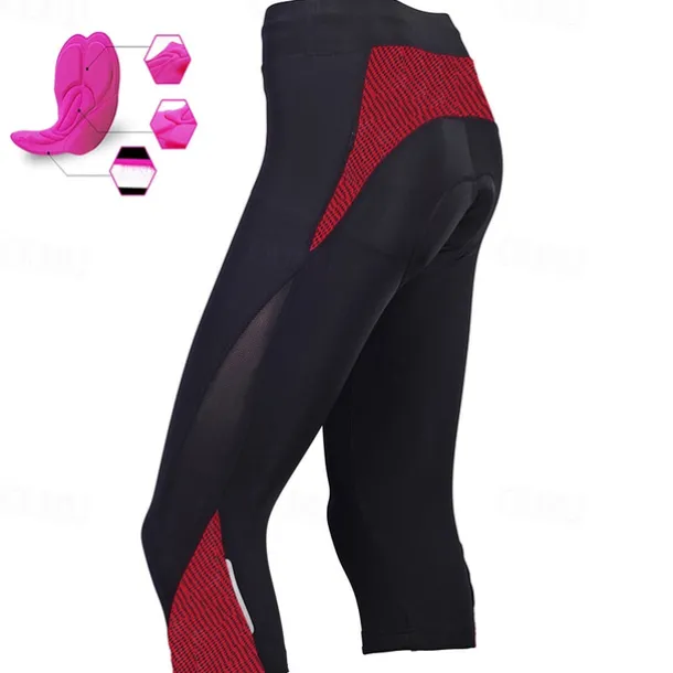 Women's Cycling 3/4 Tights Cycling Shorts Bike Shorts Bike 3/4 Tights Bottoms Mountain Bike MTB Road Bike Cycling Sports 3D Pad Breathable Quick Dry Moisture Wicking Yellow Pink Spandex Clothing