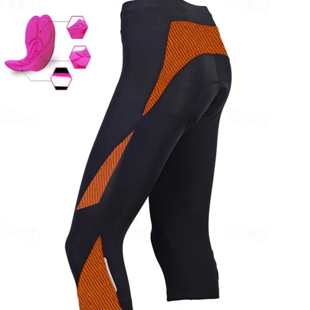 Women's Cycling 3/4 Tights Cycling Shorts Bike Shorts Bike 3/4 Tights Bottoms Mountain Bike MTB Road Bike Cycling Sports 3D Pad Breathable Quick Dry Moisture Wicking Yellow Pink Spandex Clothing