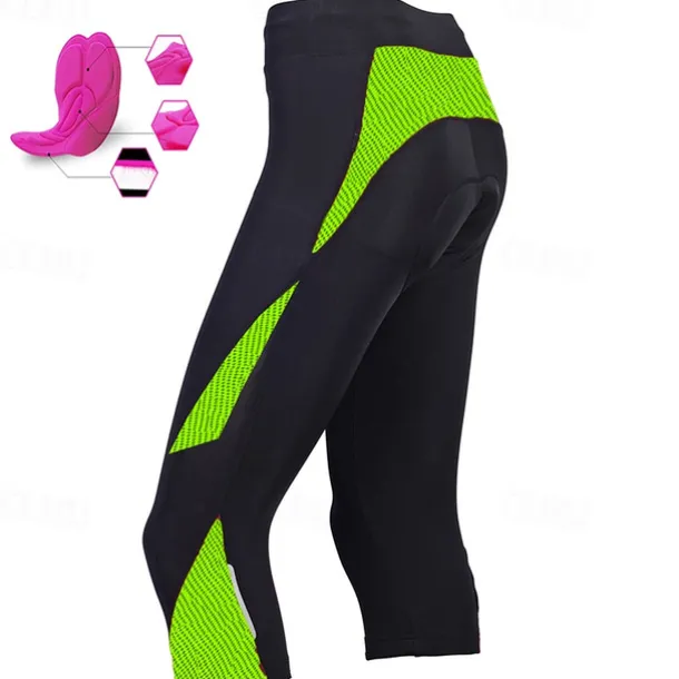Women's Cycling 3/4 Tights Cycling Shorts Bike Shorts Bike 3/4 Tights Bottoms Mountain Bike MTB Road Bike Cycling Sports 3D Pad Breathable Quick Dry Moisture Wicking Yellow Pink Spandex Clothing