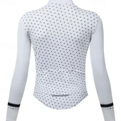 Women's Cycling Jacket Cycling Jersey Color Block Long Sleeve Bike Jersey Raincoat with 3 Rear Pockets Mountain Bike MTB Quick Dry Breathable Sports White Pink Clothing Apparel