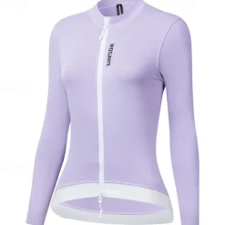 Women's Cycling Jacket Cycling Jersey Color Block Long Sleeve Bike Jersey Raincoat with 3 Rear Pockets Mountain Bike MTB Quick Dry Breathable Sports Yellow Blue Purple Clothing Apparel