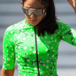 Women's Cycling Jersey Floral Botanical Short Sleeve Bike Jersey Top with 3 Rear Pockets Mountain Bike MTB Road Bike Cycling Quick Dry Reflective Strips Back Pocket Moisture Wicking Sports Black