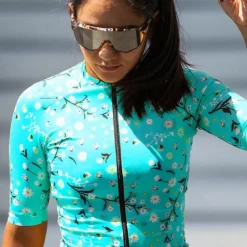 Women's Cycling Jersey Floral Botanical Short Sleeve Bike Jersey Top with 3 Rear Pockets Mountain Bike MTB Road Bike Cycling Quick Dry Reflective Strips Back Pocket Moisture Wicking Sports Black