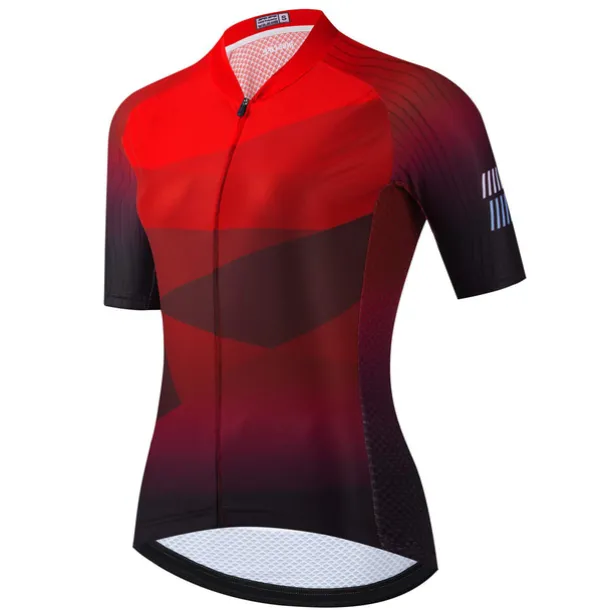 Women's Cycling Jersey Geometric Short Sleeve Bike Jersey Top with 3 Rear Pockets Mountain Bike MTB Road Bike Cycling Quick Dry Reflective Strips Back Pocket Moisture Wicking Sports Yellow Pink Red
