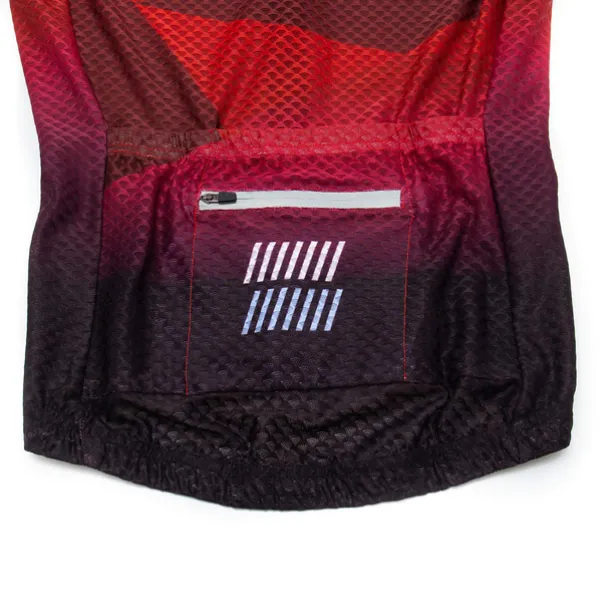 Women's Cycling Jersey Geometric Short Sleeve Bike Jersey Top with 3 Rear Pockets Mountain Bike MTB Road Bike Cycling Quick Dry Reflective Strips Back Pocket Moisture Wicking Sports Yellow Pink Red