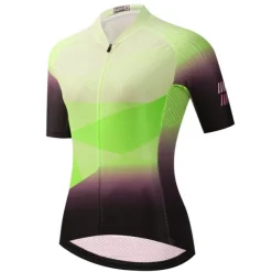 Women's Cycling Jersey Geometric Short Sleeve Bike Jersey Top with 3 Rear Pockets Mountain Bike MTB Road Bike Cycling Quick Dry Reflective Strips Back Pocket Moisture Wicking Sports Yellow Pink Red