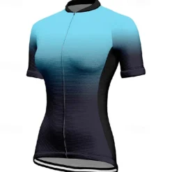 Women's Cycling Jersey Gradient Short Sleeve Bike Tee Tshirt Jersey with 3 Rear Pockets Mountain Bike MTB Quick Dry Anatomic Design Wicking Breathable Sports Yellow Pink Red Clothing Apparel