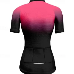 Women's Cycling Jersey Gradient Short Sleeve Bike Tee Tshirt Jersey with 3 Rear Pockets Mountain Bike MTB Quick Dry Anatomic Design Wicking Breathable Sports Yellow Pink Red Clothing Apparel