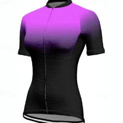Women's Cycling Jersey Gradient Short Sleeve Bike Tee Tshirt Jersey with 3 Rear Pockets Mountain Bike MTB Quick Dry Anatomic Design Wicking Breathable Sports Yellow Pink Red Clothing Apparel