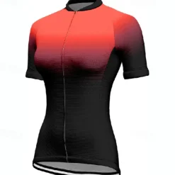 Women's Cycling Jersey Gradient Short Sleeve Bike Tee Tshirt Jersey with 3 Rear Pockets Mountain Bike MTB Quick Dry Anatomic Design Wicking Breathable Sports Yellow Pink Red Clothing Apparel