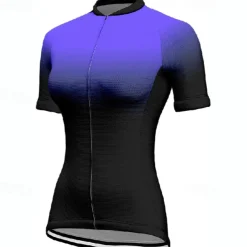 Women's Cycling Jersey Gradient Short Sleeve Bike Tee Tshirt Jersey with 3 Rear Pockets Mountain Bike MTB Quick Dry Anatomic Design Wicking Breathable Sports Yellow Pink Red Clothing Apparel