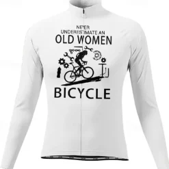 Women's Cycling Jersey Graphic Letter & Number Long Sleeve Bike Tee Tshirt Jersey with 3 Rear Pockets Mountain Bike MTB Quick Dry Anatomic Design Wicking Breathable Sports Wine Red Black White