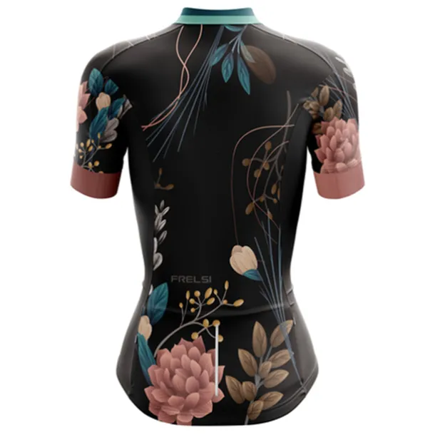 Women's Cycling Jersey Graphic Floral Botanical Funny Short Sleeve Bike Jersey Top with 3 Rear Pockets Mountain Bike MTB Road Bike Cycling Fast Dry Soft Back Pocket Comfortable Sports Black Yellow