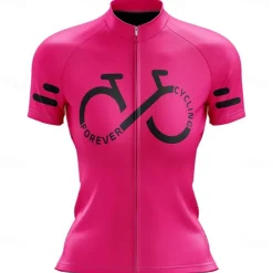 Women's Cycling Jersey Graphic Funny Short Sleeve Bike Jersey Top with 3 Rear Pockets Mountain Bike MTB Road Bike Cycling Quick Dry Reflective Strips Back Pocket Moisture Wicking Sports Black White