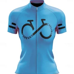 Women's Cycling Jersey Graphic Funny Short Sleeve Bike Jersey Top with 3 Rear Pockets Mountain Bike MTB Road Bike Cycling Quick Dry Reflective Strips Back Pocket Moisture Wicking Sports Black White