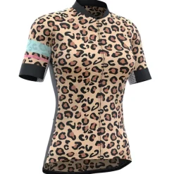 Women's Cycling Jersey Leopard Short Sleeve Bike Jersey Top with 3 Rear Pockets Mountain Bike MTB Road Bike Cycling Quick Dry Reflective Strips Back Pocket Moisture Wicking Sports Blue Brown Green