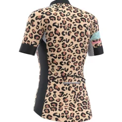 Women's Cycling Jersey Leopard Short Sleeve Bike Jersey Top with 3 Rear Pockets Mountain Bike MTB Road Bike Cycling Quick Dry Reflective Strips Back Pocket Moisture Wicking Sports Blue Brown Green
