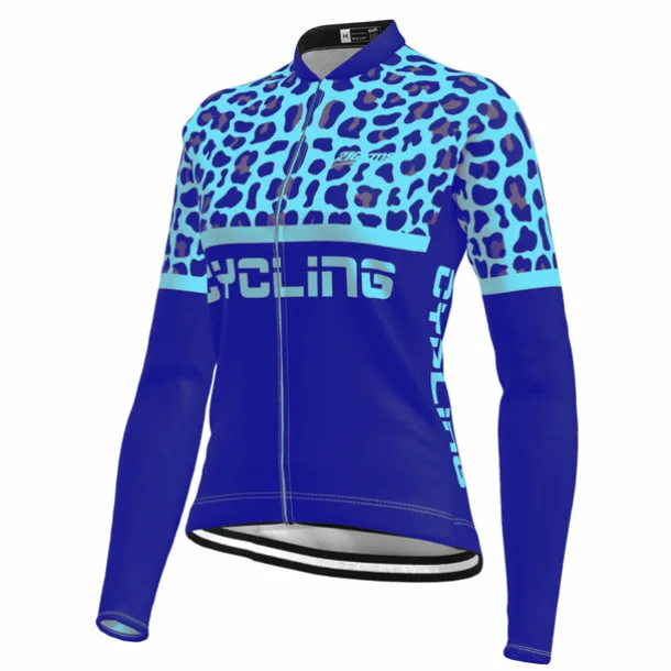 Women's Cycling Jersey Leopard Funny Long Sleeve Bike Jersey Top with 3 Rear Pockets Mountain Bike MTB Road Bike Cycling Quick Dry Reflective Strips Back Pocket Moisture Wicking Sports Black Yellow