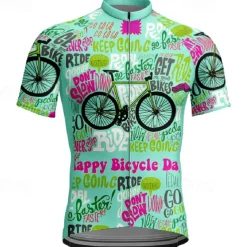 Women's Cycling Jersey Letter & Number Short Sleeve Bike Tee Tshirt Jersey Top with 3 Rear Pockets Mountain Bike MTB Quick Dry Breathable Sports White Yellow Green Clothing Apparel