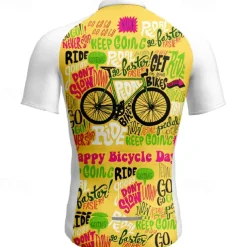 Women's Cycling Jersey Letter & Number Short Sleeve Bike Tee Tshirt Jersey Top with 3 Rear Pockets Mountain Bike MTB Quick Dry Breathable Sports White Yellow Green Clothing Apparel