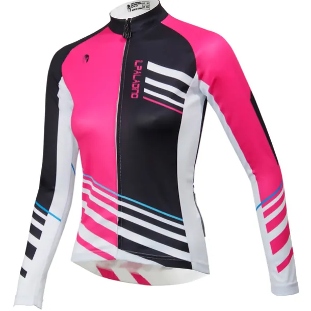 Women's Cycling Jersey Patterned Character Long Sleeve Bike Jersey Top with 3 Rear Pockets Mountain Bike MTB Road Bike Cycling Seamless 3D Pad Quick Dry Anatomic Design Sports Yellow Pink Red