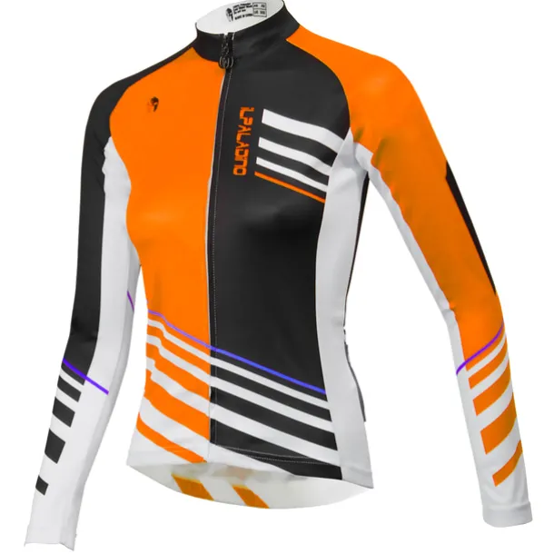 Women's Cycling Jersey Patterned Character Long Sleeve Bike Jersey Top with 3 Rear Pockets Mountain Bike MTB Road Bike Cycling Seamless 3D Pad Quick Dry Anatomic Design Sports Yellow Pink Red