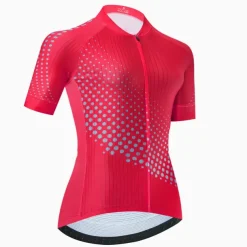 Women's Cycling Jersey Polka Dot Patterned Short Sleeve Bike Jersey Top with 3 Rear Pockets Mountain Bike MTB Road Bike Cycling Quick Dry Soft Reflective Strips Back Pocket Sports Black Yellow Red