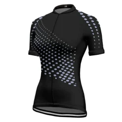 Women's Cycling Jersey Polka Dot Patterned Short Sleeve Bike Jersey Top with 3 Rear Pockets Mountain Bike MTB Road Bike Cycling Quick Dry Soft Reflective Strips Back Pocket Sports Black Yellow Red
