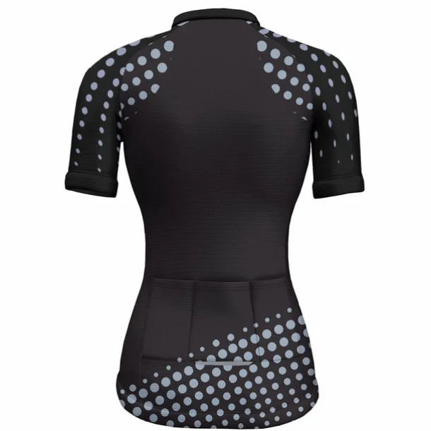 Women's Cycling Jersey Polka Dot Patterned Short Sleeve Bike Jersey Top with 3 Rear Pockets Mountain Bike MTB Road Bike Cycling Quick Dry Soft Reflective Strips Back Pocket Sports Black Yellow Red