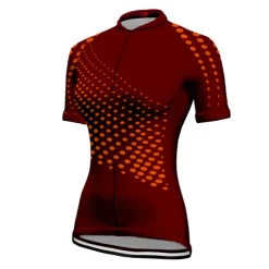 Women's Cycling Jersey Polka Dot Patterned Short Sleeve Bike Jersey Top with 3 Rear Pockets Mountain Bike MTB Road Bike Cycling Quick Dry Soft Reflective Strips Back Pocket Sports Black Yellow Red