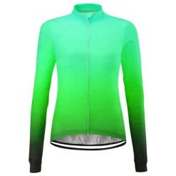 Women's Cycling Jersey Solid Color Gradient Patterned Long Sleeve Bike Jersey Top with 3 Rear Pockets Mountain Bike MTB Road Bike Cycling UV Resistant Quick Dry Back Pocket Sweat-Wicking Sports