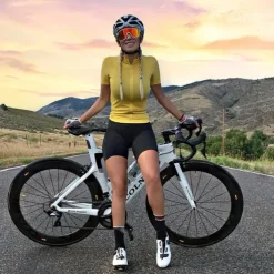 Women's Cycling Jersey Solid Color Short Sleeve Bike Jersey Top with 3 Rear Pockets Mountain Bike MTB Road Bike Cycling Quick Dry Reflective Strips Back Pocket Moisture Wicking Sports Black White