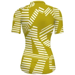 Women's Cycling Jersey Stripes Short Sleeve Bike Jersey Top with 3 Rear Pockets Mountain Bike MTB Road Bike Cycling Quick Dry Reflective Strips Back Pocket Moisture Wicking Sports Black Yellow Red