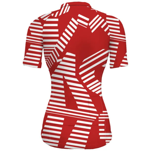 Women's Cycling Jersey Stripes Short Sleeve Bike Jersey Top with 3 Rear Pockets Mountain Bike MTB Road Bike Cycling Quick Dry Reflective Strips Back Pocket Moisture Wicking Sports Black Yellow Red