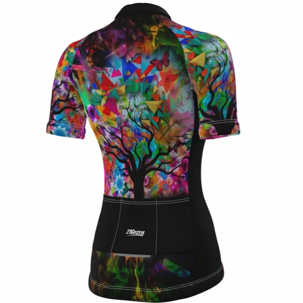 Women's Cycling Jersey Tree Short Sleeve Bike Jersey Top with 3 Rear Pockets Mountain Bike MTB Road Bike Cycling Quick Dry Reflective Strips Back Pocket Moisture Wicking Sports Yellow Red Blue