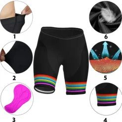 Women's Cycling Road Shorts Bike Shorts Cycling Padded Shorts Bike Padded Shorts / Chamois Mountain Bike MTB Road Bike Cycling Sports Stripes 3D Pad Cycling Breathable Quick Dry Black Yellow Spandex