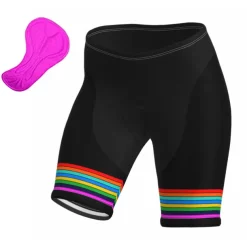 Women's Cycling Road Shorts Bike Shorts Cycling Padded Shorts Bike Padded Shorts / Chamois Mountain Bike MTB Road Bike Cycling Sports Stripes 3D Pad Cycling Breathable Quick Dry Black Yellow Spandex