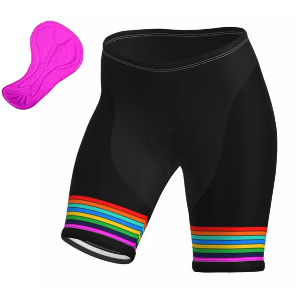 Women's Cycling Road Shorts Bike Shorts Cycling Padded Shorts Bike Padded Shorts / Chamois Mountain Bike MTB Road Bike Cycling Sports Stripes 3D Pad Cycling Breathable Quick Dry Black Yellow Spandex