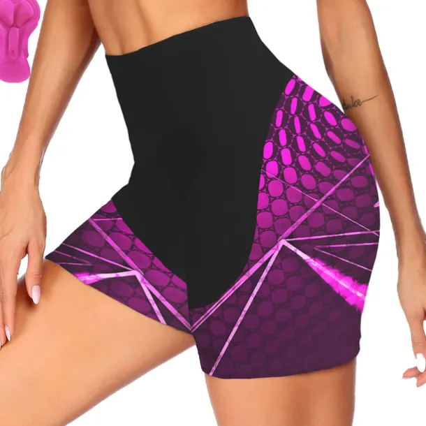 Women's Cycling Road Shorts Bike Shorts Cycling Padded Shorts Bike Shorts Padded Shorts / Chamois Mountain Bike MTB Road Bike Cycling Sports Graphic 3D Pad Fast Dry Breathable Quick Dry Blue Purple