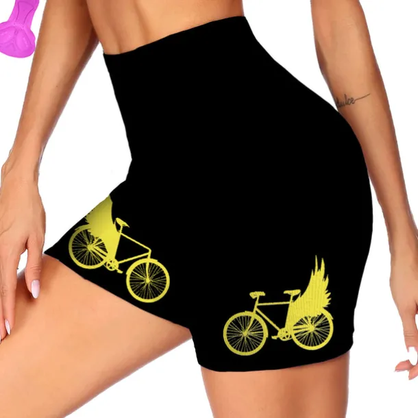 Women's Cycling Road Shorts Cycling Shorts Bike Shorts Bike Shorts Pants Mountain Bike MTB Road Bike Cycling Sports Graphic 3D Pad Fast Dry Breathable Soft Black Yellow Spandex Clothing Apparel Bike