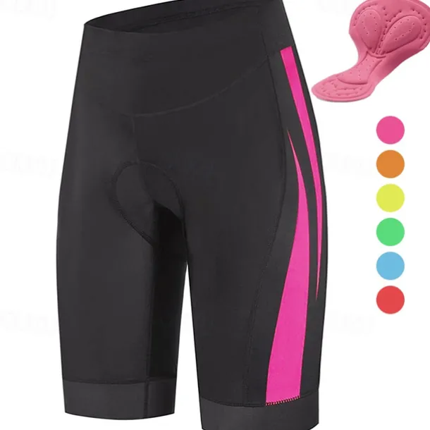 Women's Cycling Shorts Bike Shorts Bike Padded Shorts / Chamois Bottoms Mountain Bike MTB Road Bike Cycling Sports Graphic 3D Pad Breathable Quick Dry Moisture Wicking Yellow Pink Spandex Clothing
