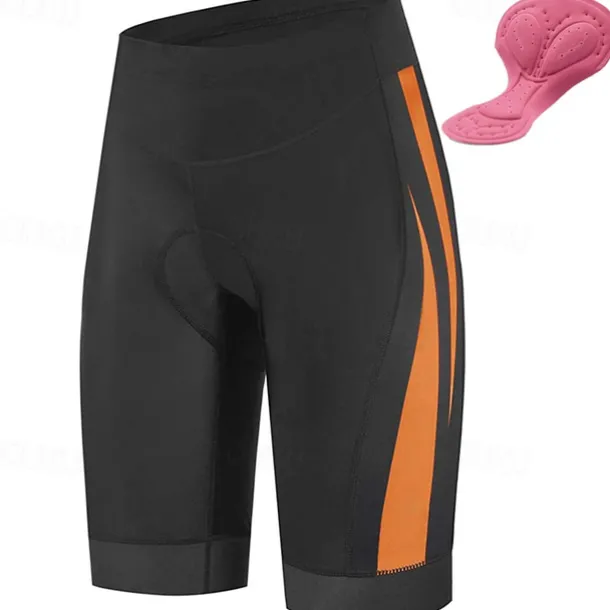 Women's Cycling Shorts Bike Shorts Bike Padded Shorts / Chamois Bottoms Mountain Bike MTB Road Bike Cycling Sports Graphic 3D Pad Breathable Quick Dry Moisture Wicking Yellow Pink Spandex Clothing