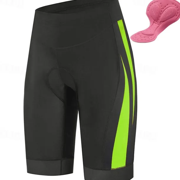 Women's Cycling Shorts Bike Shorts Bike Padded Shorts / Chamois Bottoms Mountain Bike MTB Road Bike Cycling Sports Graphic 3D Pad Breathable Quick Dry Moisture Wicking Yellow Pink Spandex Clothing