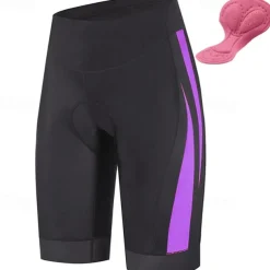 Women's Cycling Shorts Bike Shorts Bike Padded Shorts / Chamois Bottoms Mountain Bike MTB Road Bike Cycling Sports Graphic 3D Pad Breathable Quick Dry Moisture Wicking Yellow Pink Spandex Clothing