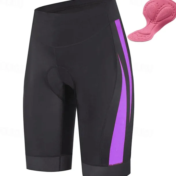 Women's Cycling Shorts Bike Shorts Bike Padded Shorts / Chamois Bottoms Mountain Bike MTB Road Bike Cycling Sports Graphic 3D Pad Breathable Quick Dry Moisture Wicking Yellow Pink Spandex Clothing