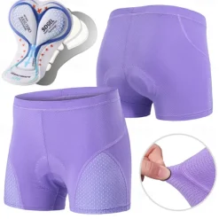 Women's Cycling Shorts Bike Shorts Bike Shorts Padded Shorts / Chamois Sports 3D Pad Breathable Quick Dry High Elasticity Black Purple Spandex Clothing Apparel Bike Wear