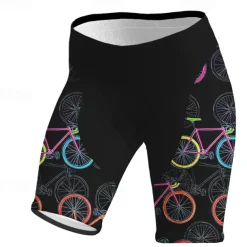Women's Cycling Shorts Bike Padded Shorts / Chamois Bottoms Mountain Bike MTB Road Bike Cycling Sports Graphic 3D Pad Breathable Quick Dry Moisture Wicking Yellow Pink Spandex Clothing Apparel Bike